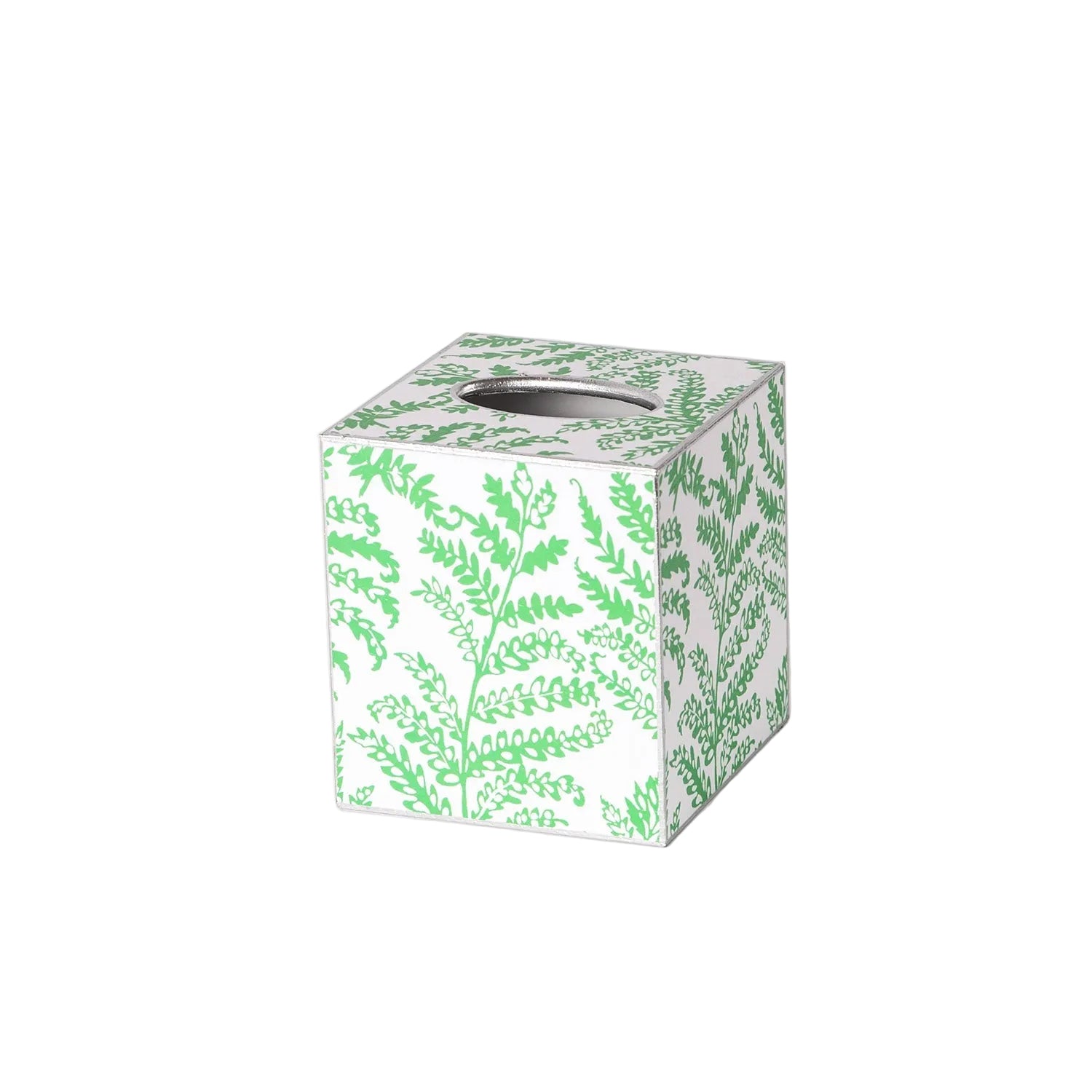 Green Lacy Fern Tissue Box