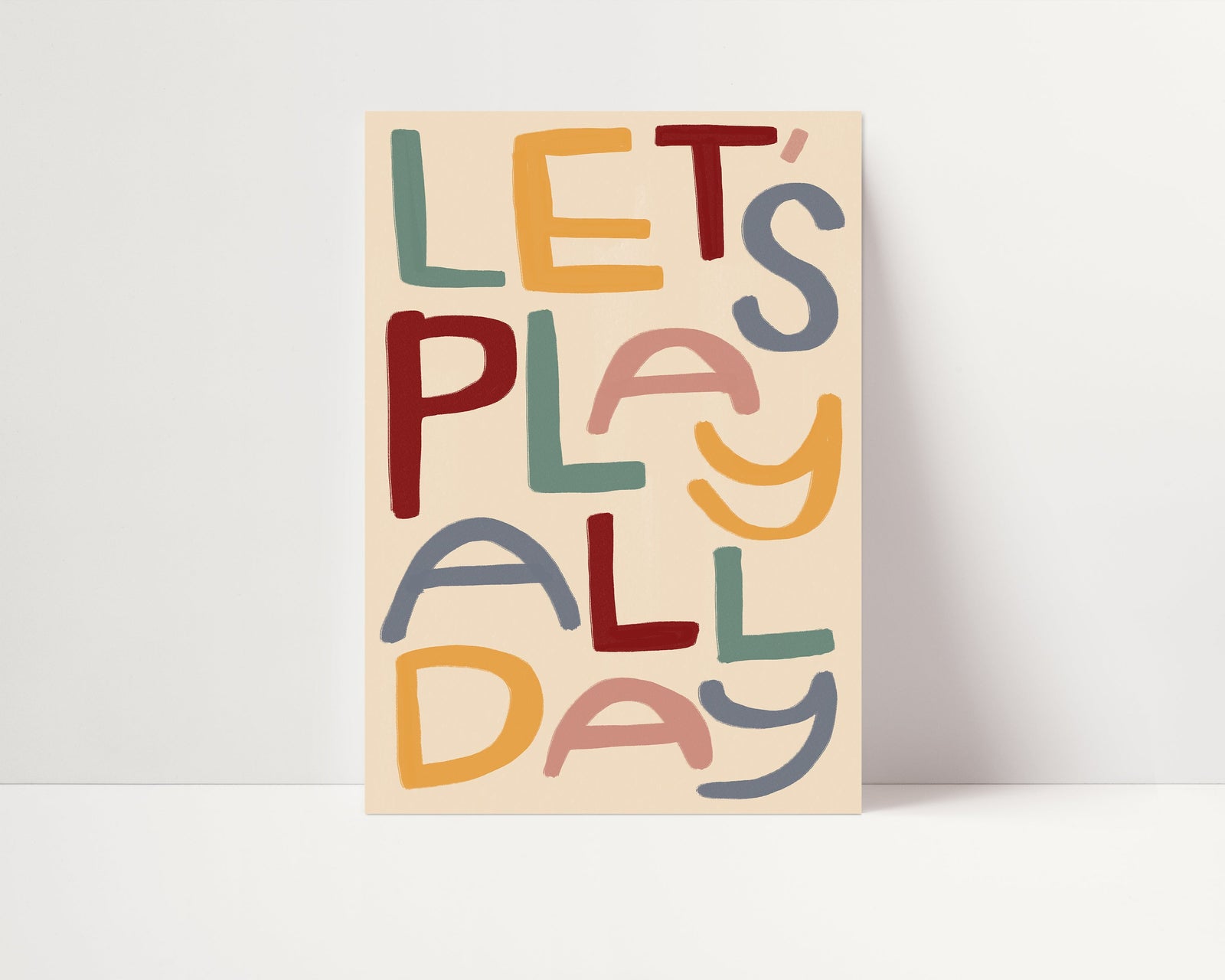 Let's Play All Day | Playroom Print |