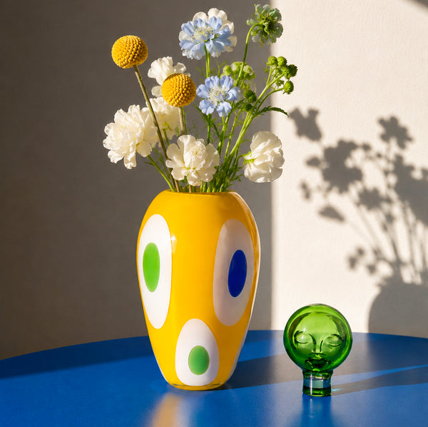 Evil Eye Series Vase - Yellow