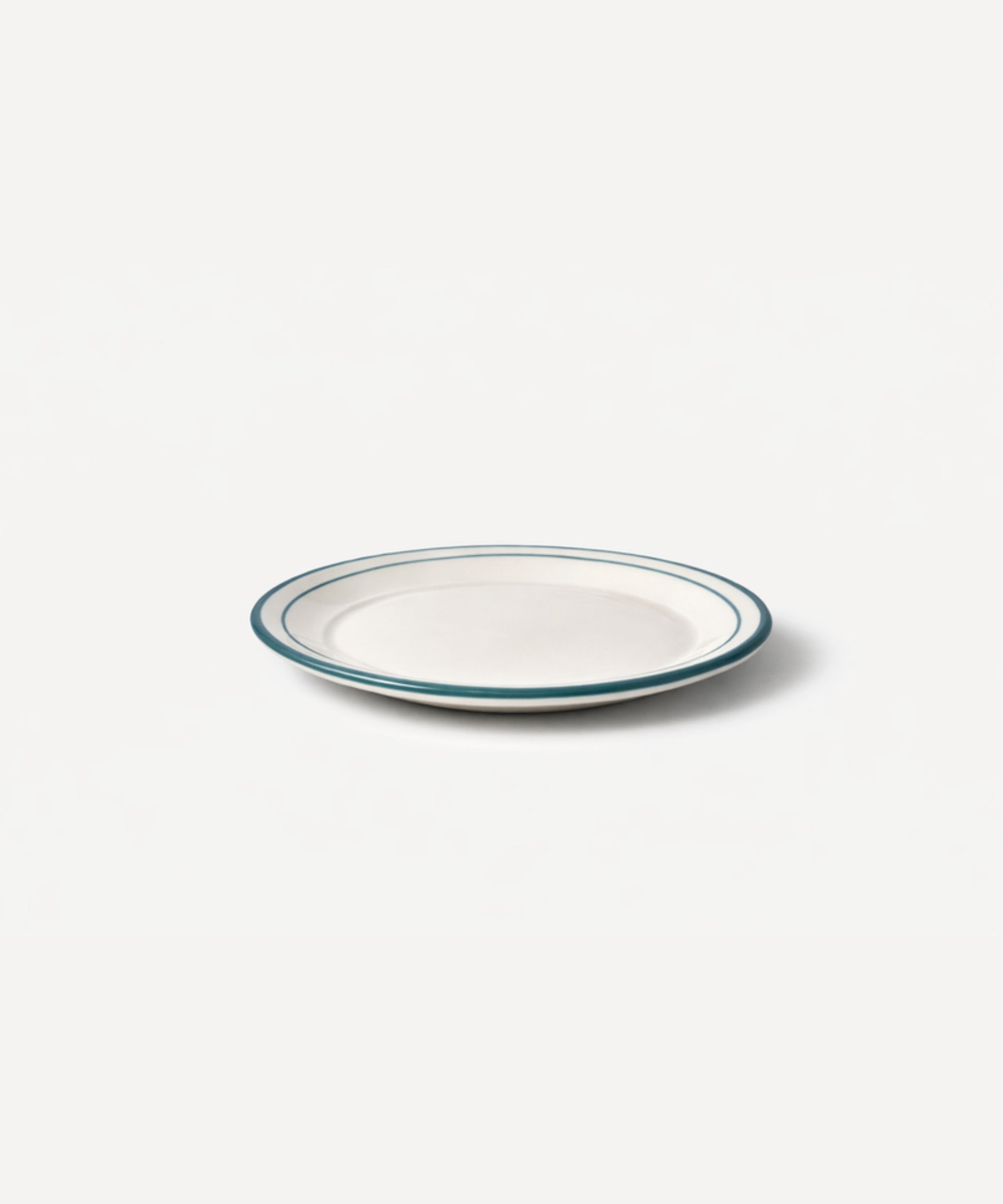 Hand-painted Rim Bread Plate in Teal, Carmen del Viboral ceramic.