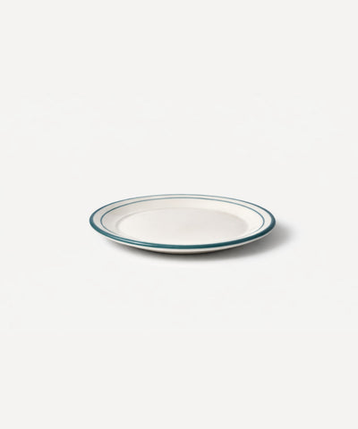 Hand-painted Rim Bread Plate in Teal, Carmen del Viboral ceramic.