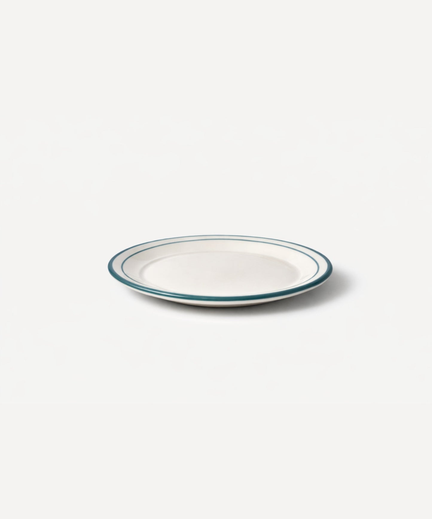 Hand-painted Rim Bread Plate in Teal, Carmen del Viboral ceramic.