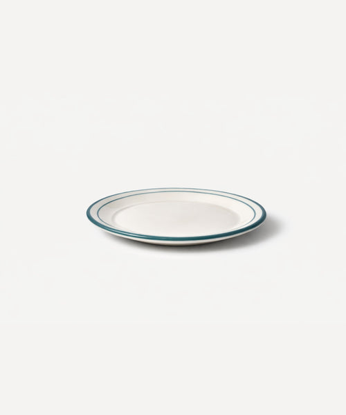 Hand-painted Rim Bread Plate in Teal, Carmen del Viboral ceramic.