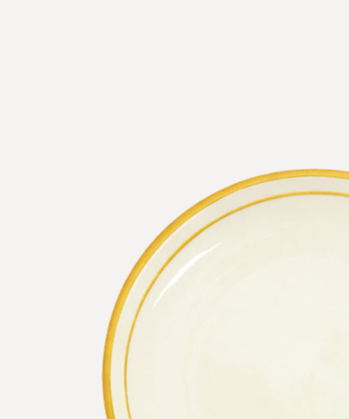 Golden Yellow Rim Bread Plate — hand-painted Carmen del Viboral ceramic for bread, butter or tapas
