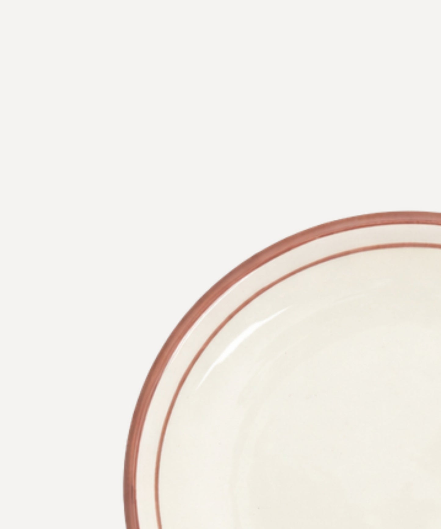 Vintage Rose Rim Bread Plate, freehand-painted rim, Carmen del Viboral ceramic.