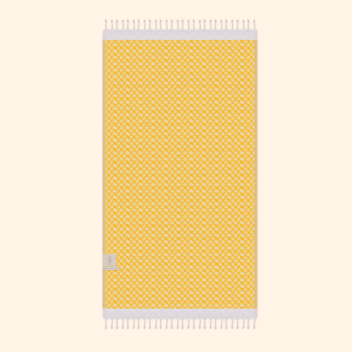 Modern Love Pure Cotton Bath & Beach Towel In Sunny Yellow
