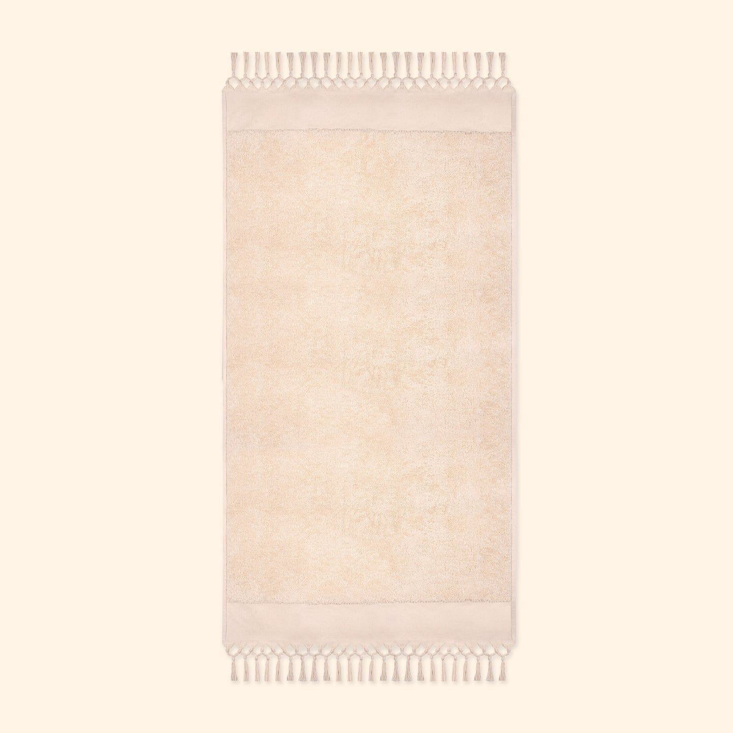 Plush & Bare Pure Cotton King Bath Towel In Cream