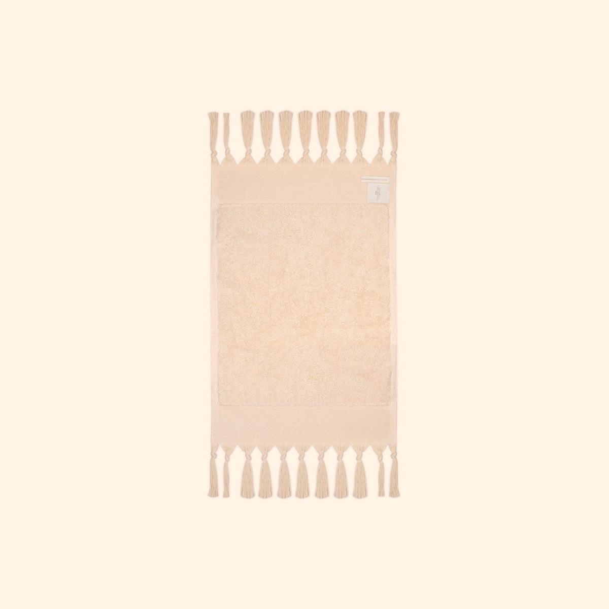 Plush & Bare Pure Cotton Mini Hand Towel In Cream