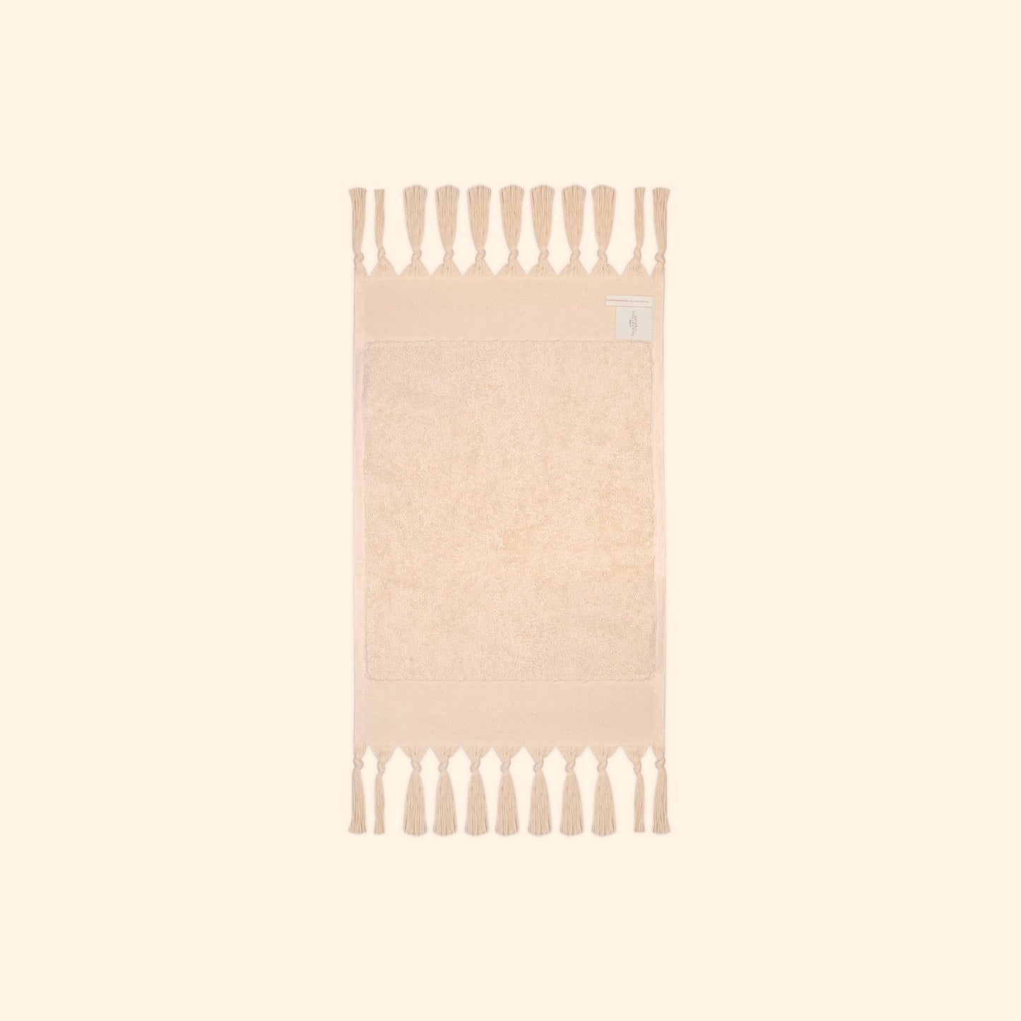 Plush & Bare Pure Cotton Mini Hand Towel In Cream