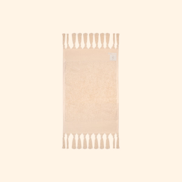 Plush & Bare Pure Cotton Mini Hand Towel In Cream