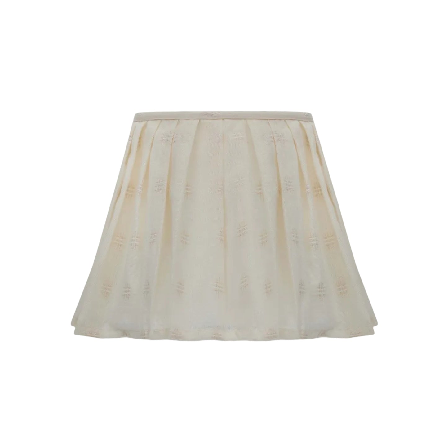 Loose Pleat Embroidered Cotton in Magnolia