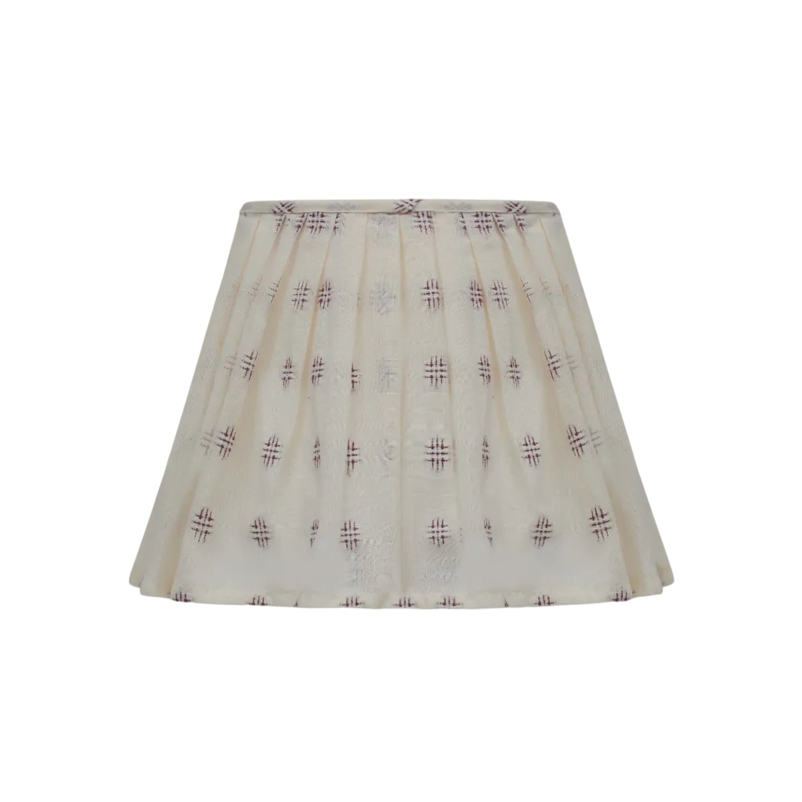 Loose Pleat Embroidered Cotton in Damson
