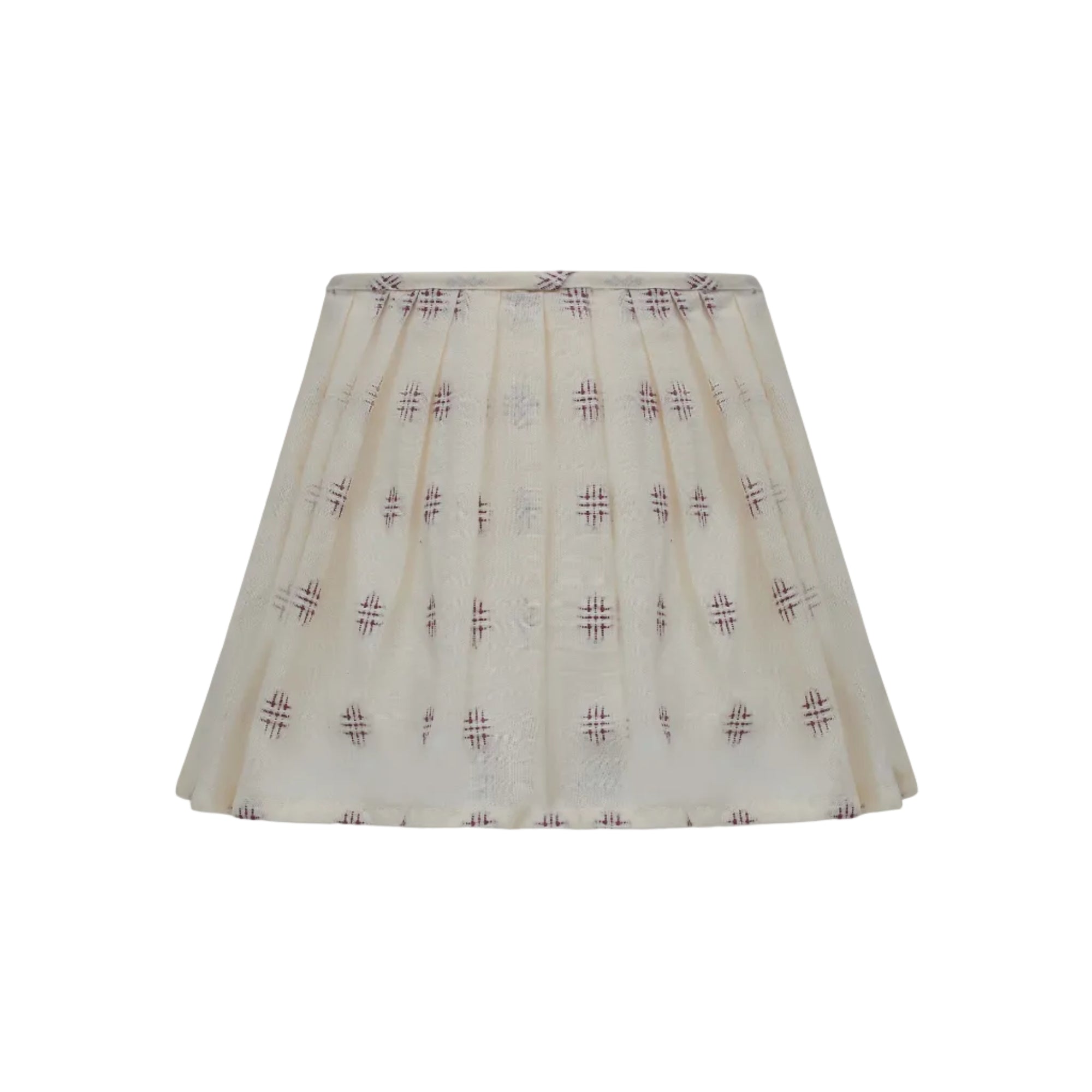 Loose Pleat Embroidered Cotton in Damson