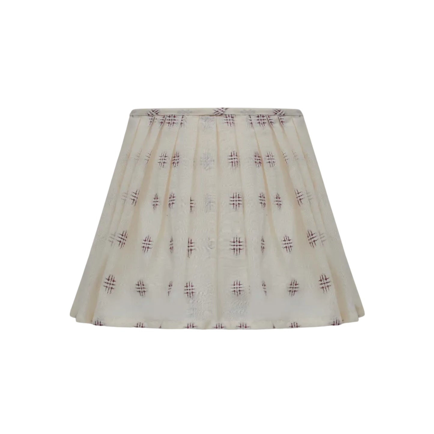 Loose Pleat Embroidered Cotton in Damson