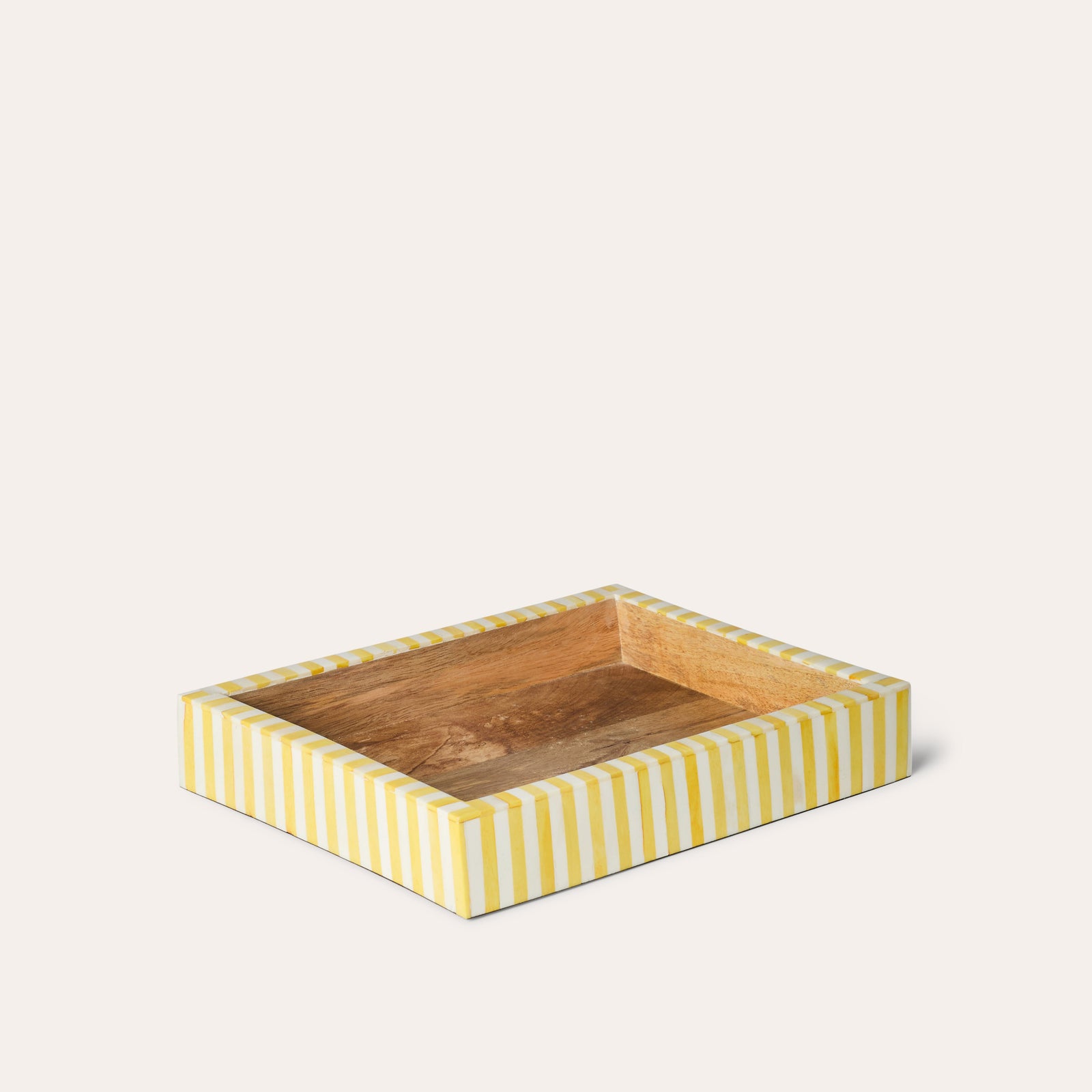 Rectangular Inlay Tray | Small | Yellow | Striped