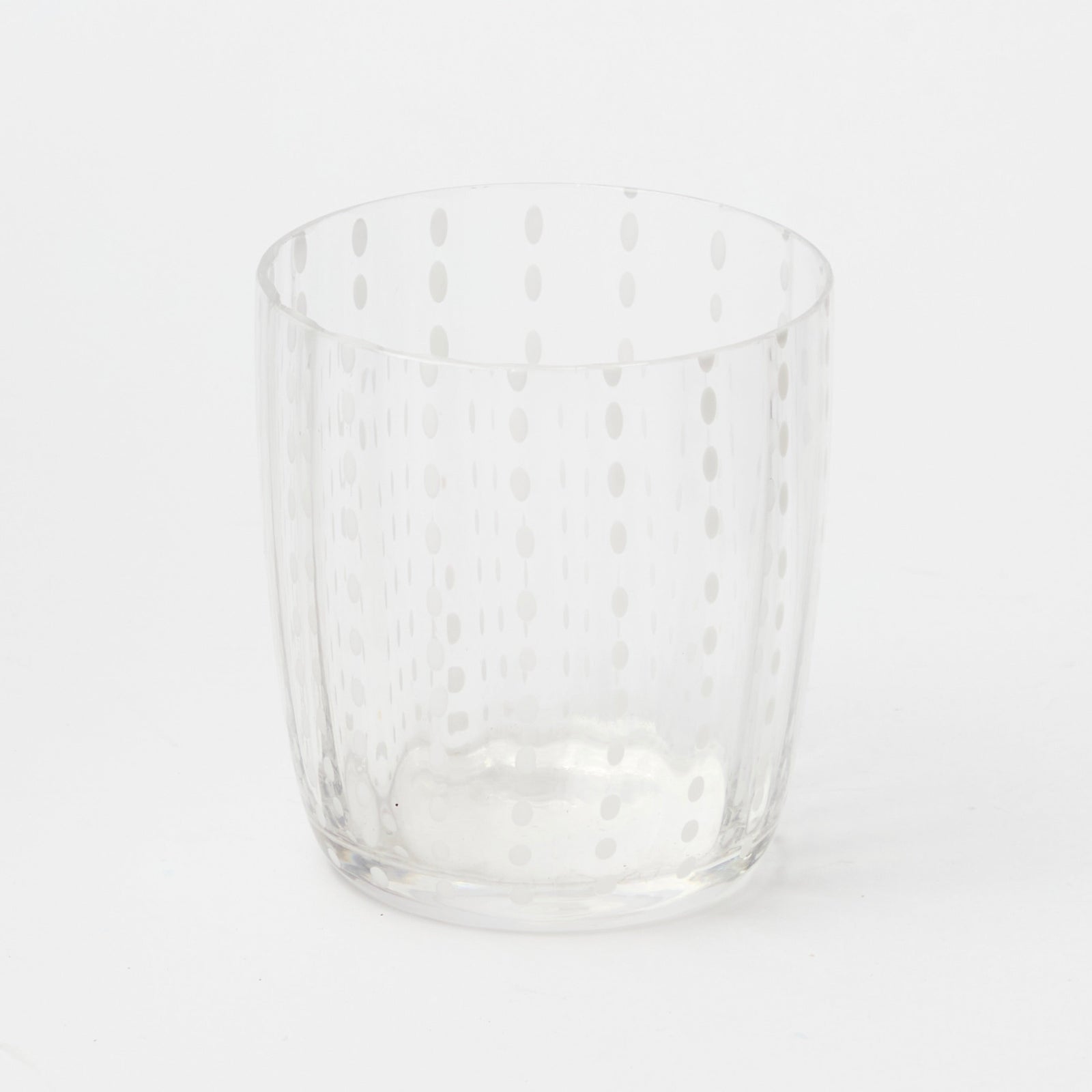Clear White Speckled Water Glasses (set of 6)