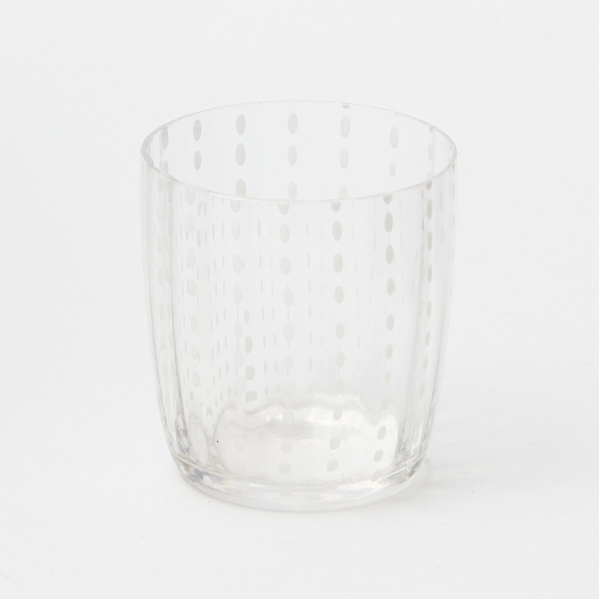 Clear White Speckled Water Glasses (set of 6)
