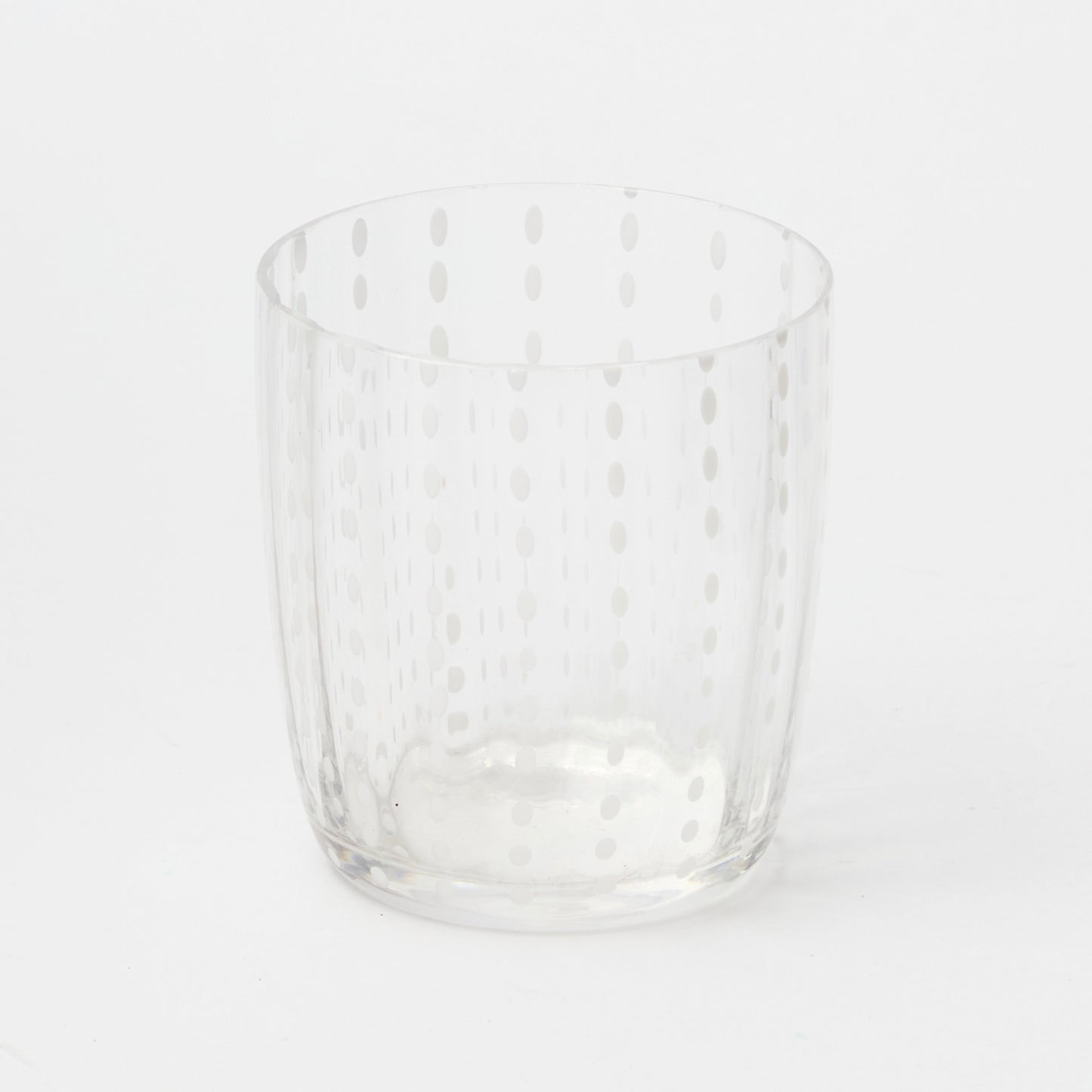 Clear White Speckled Water Glasses (set of 6)