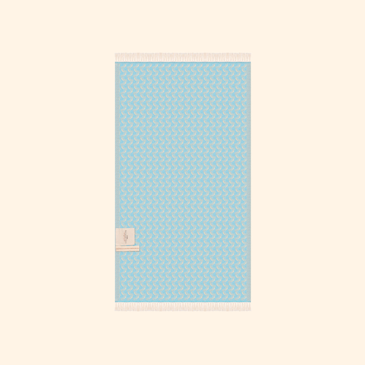 Silent Ripple Pure Cotton Bath & Beach Towel In Powder Blue