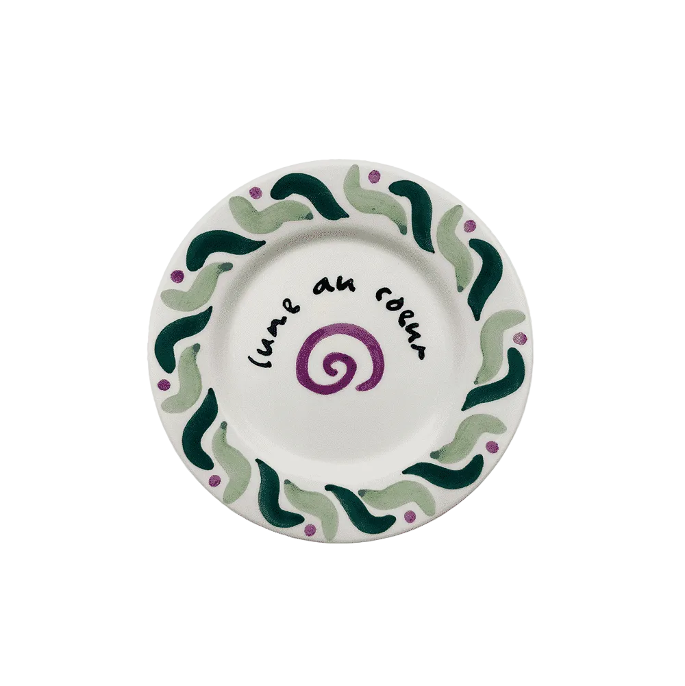 Cala Secreta Green Dessert Plate