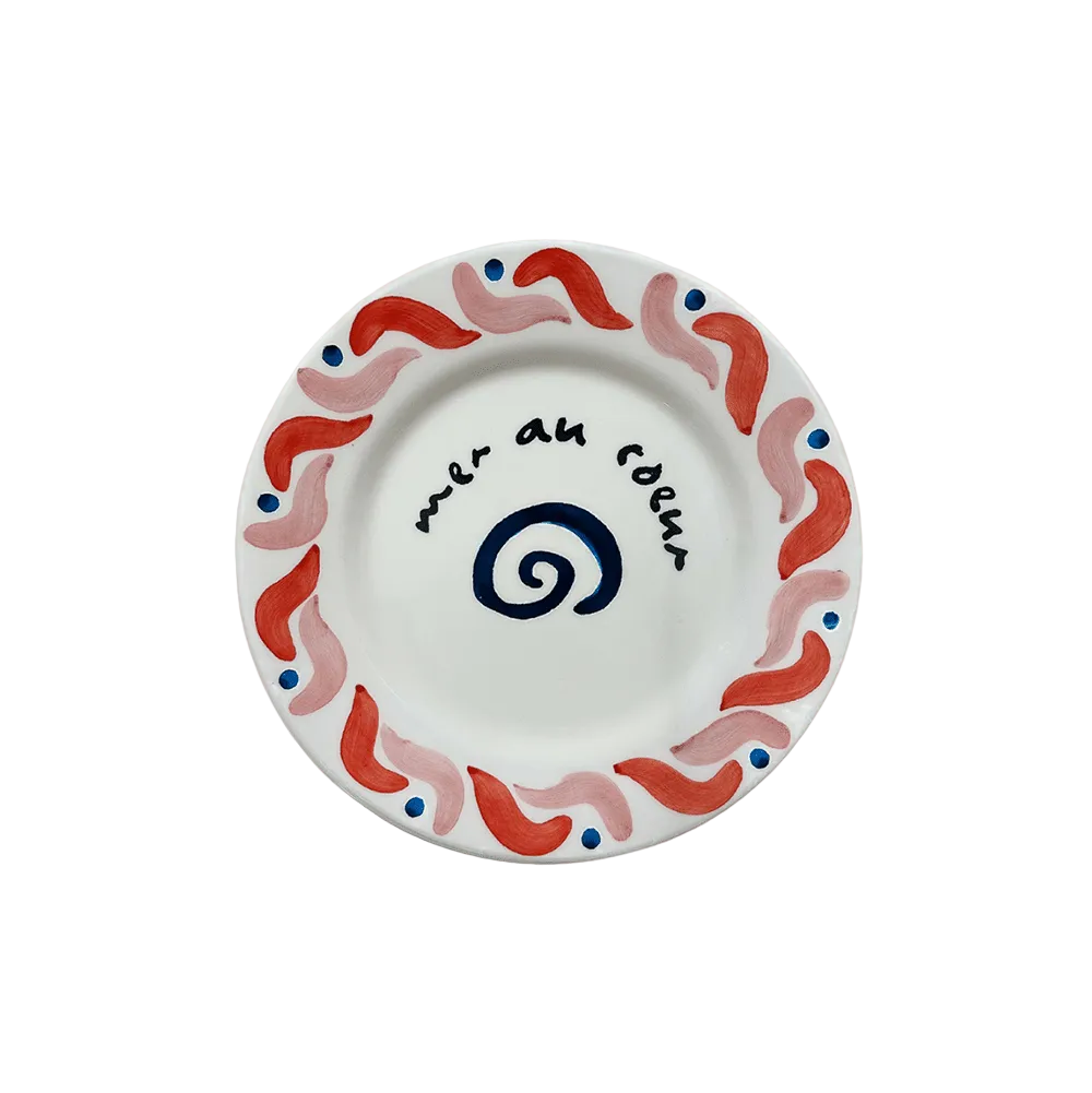 Cala Secreta Red Dessert Plate