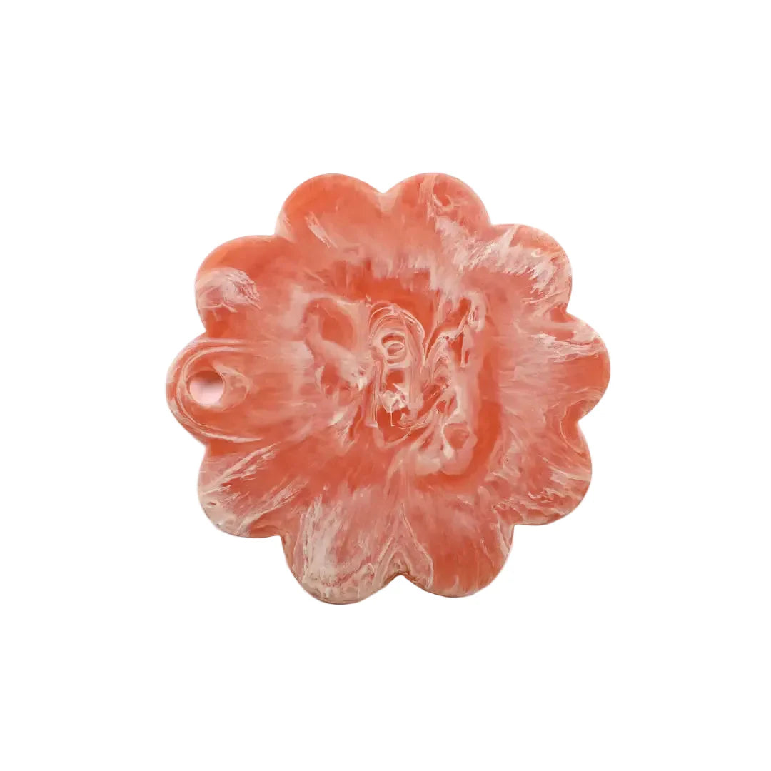 Scallop Resin Cheese Charcuterie Board,Pink  - 12 Inches