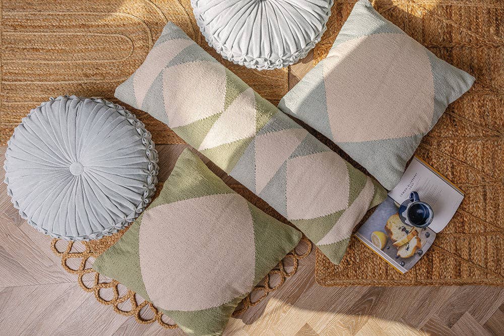 Diamond Accent Pillow, Blue Inch | Cushion Cover Only
