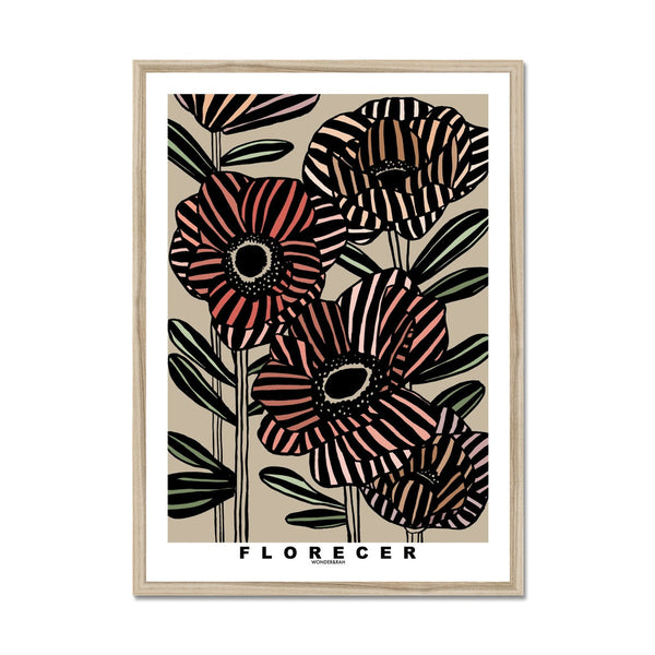 Taupe Florecer Floral Print