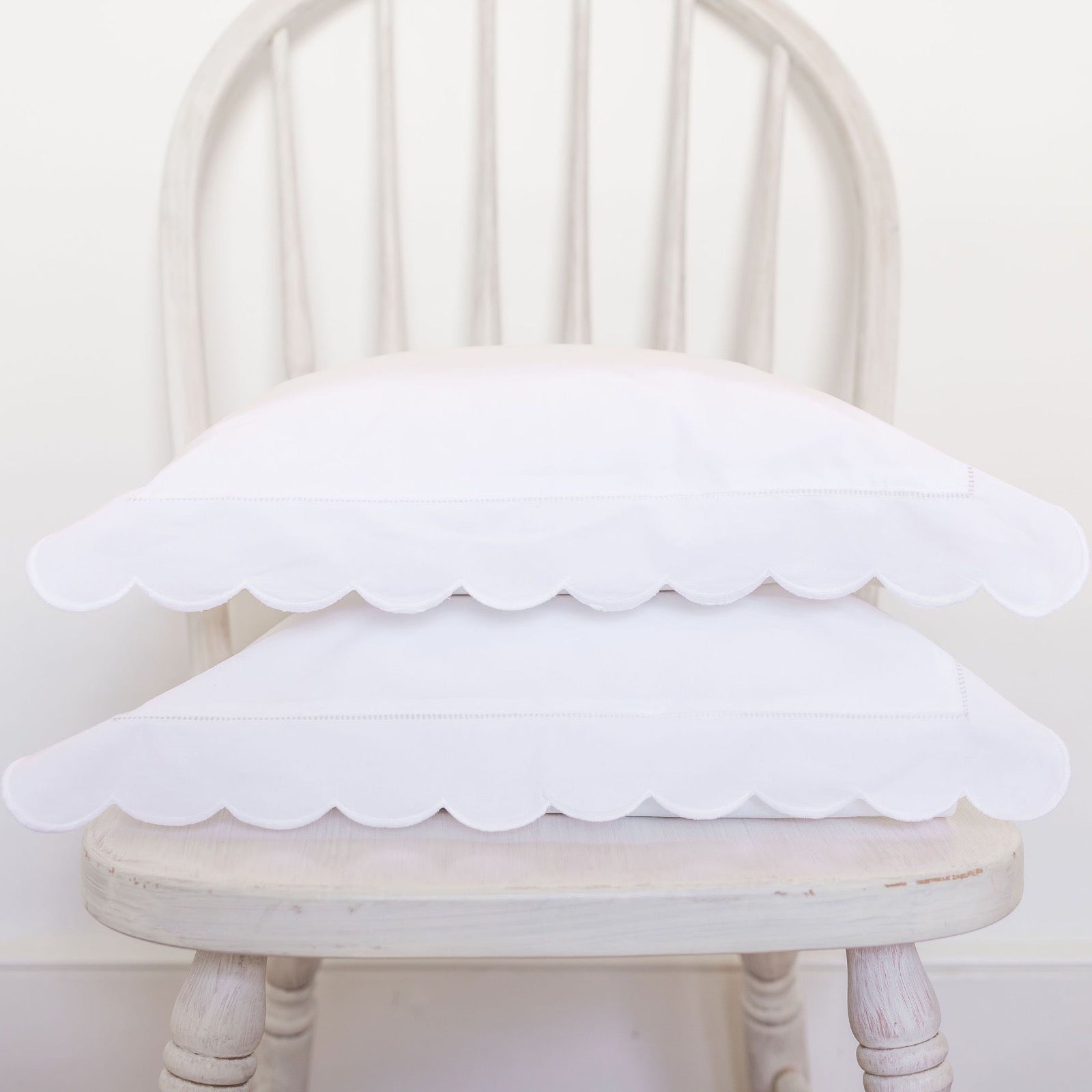 White Scallop Baby / Boudoir Pillowcase