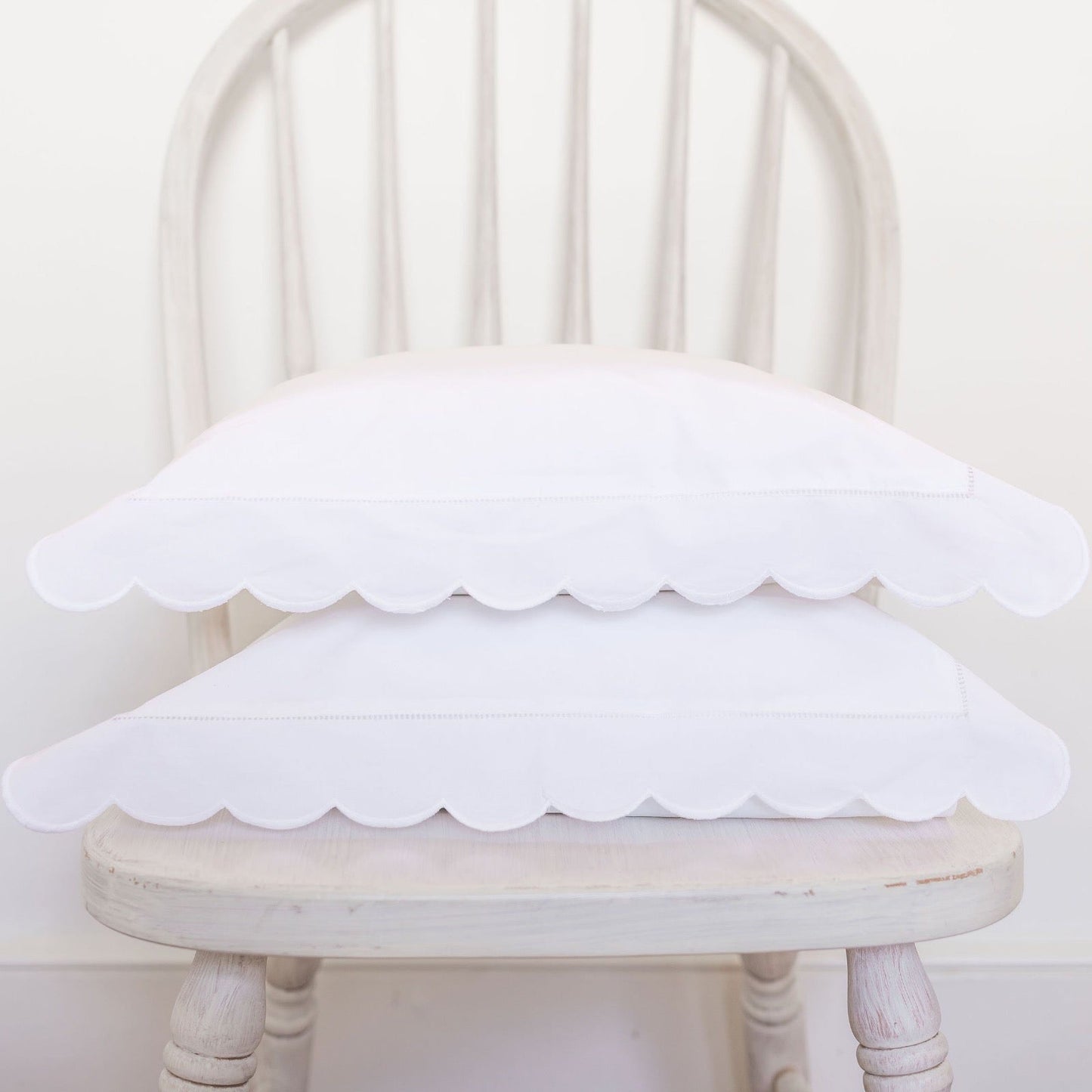 White Scallop Baby / Boudoir Pillowcase