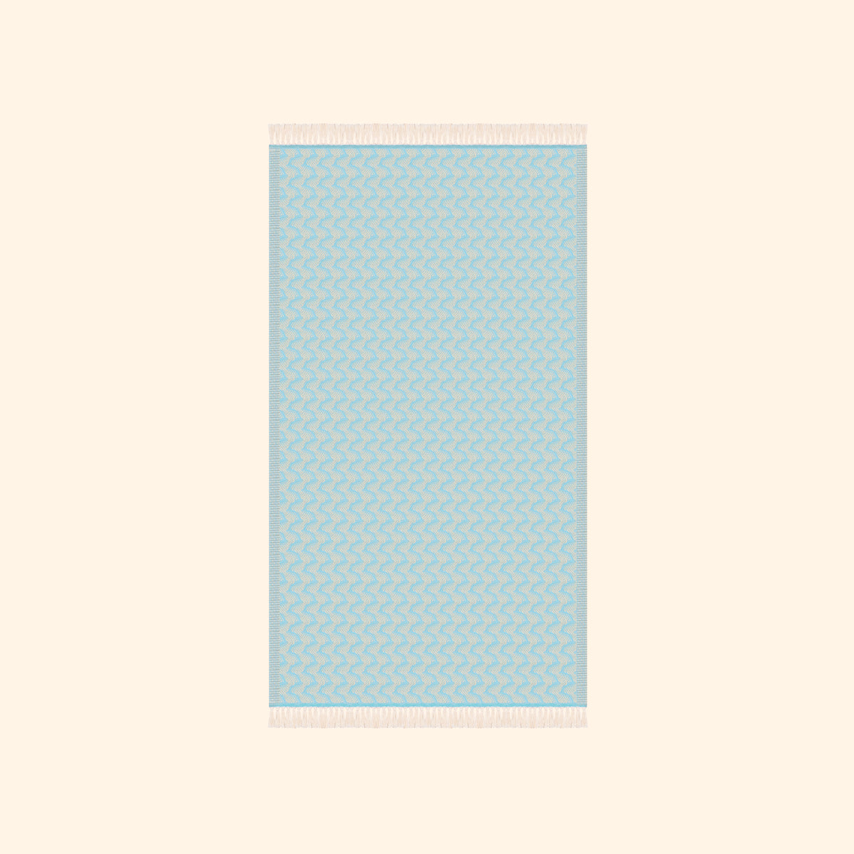 Silent Ripple Pure Cotton Bath & Beach Towel In Powder Blue