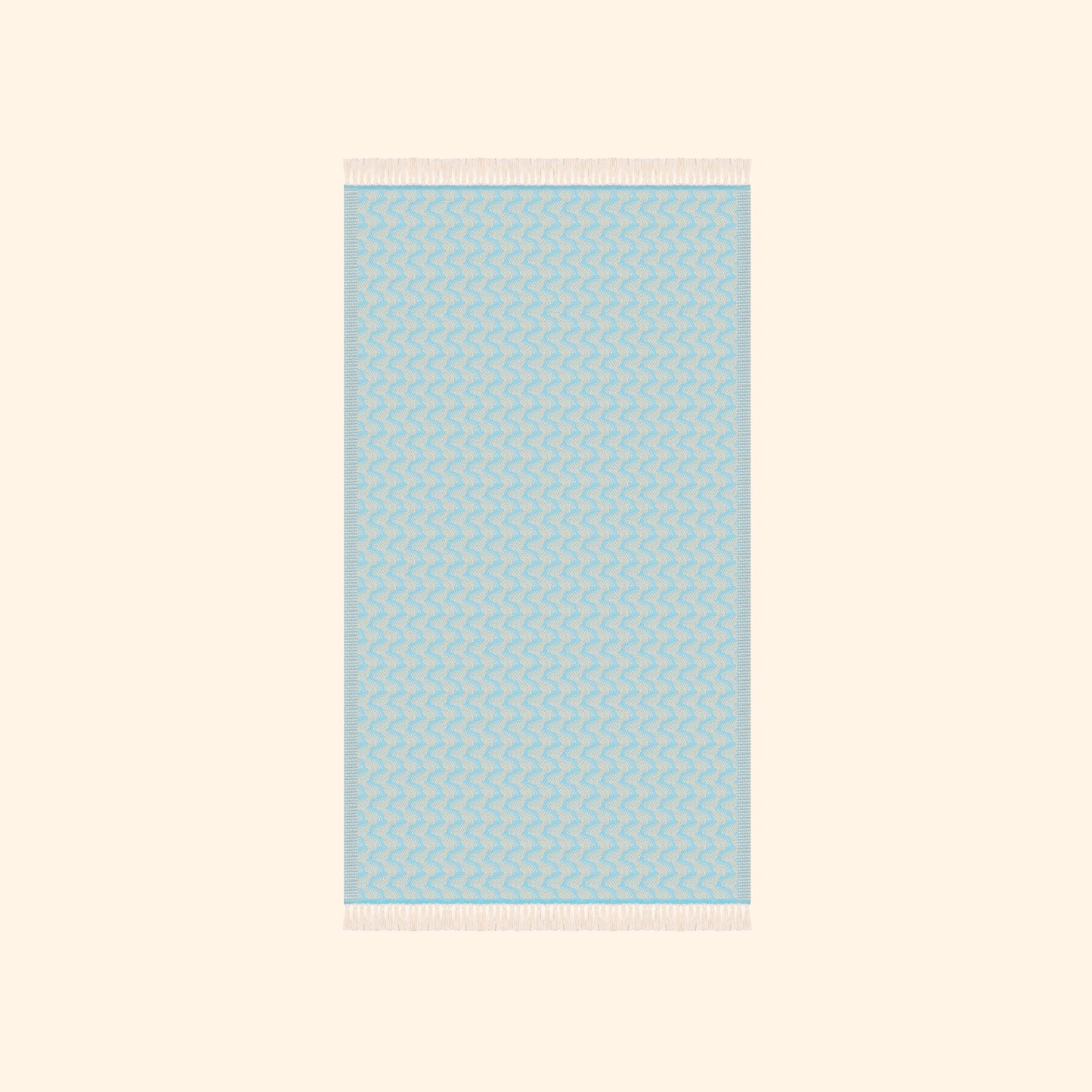 Silent Ripple Pure Cotton Bath & Beach Towel In Powder Blue