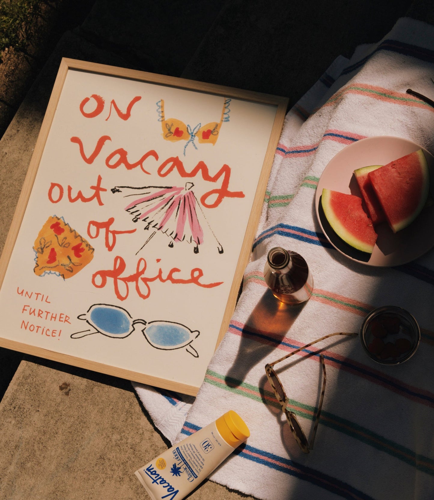 "On Vacay: Out of Office” Art Print