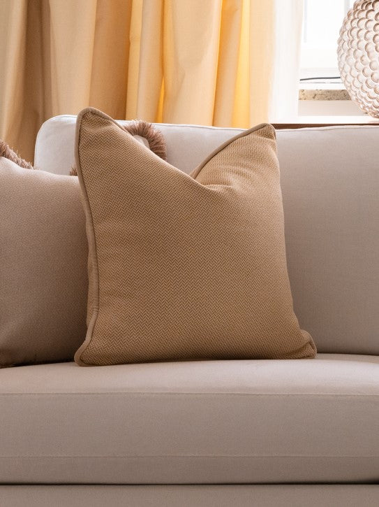 Pillow cover - The Herringbone Minimalist Pillow Cover - Cream White & Yellow Mix