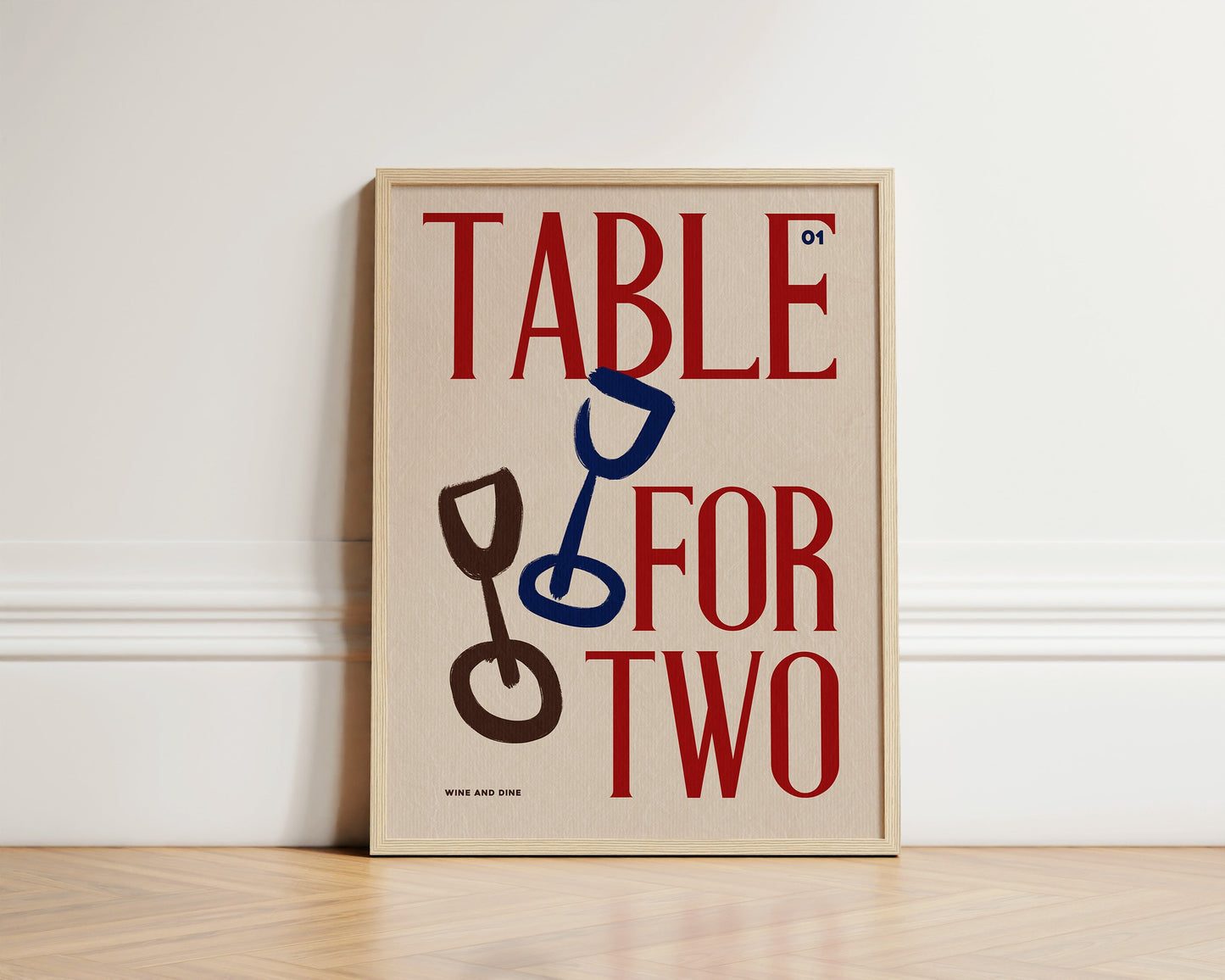 Table For Two | Dining Room Print | UNFRAMED