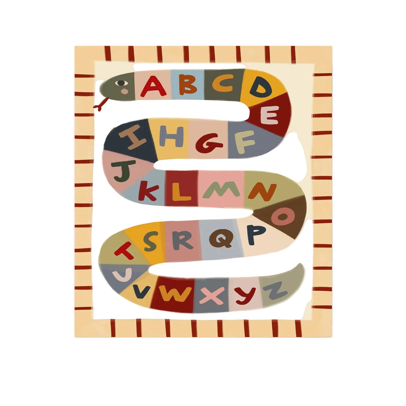 Alphabet Snake | ABC Print | UNFRAMED