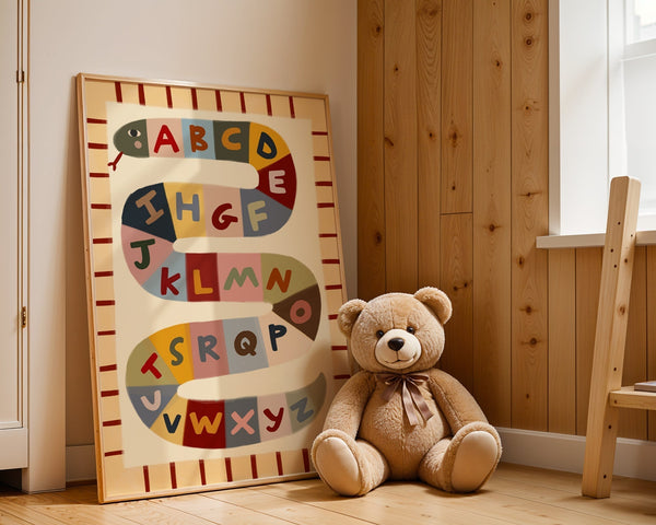 Alphabet Snake | ABC Print | UNFRAMED