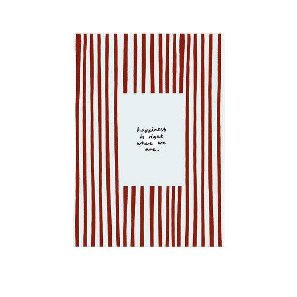 Happiness Is Where We Are | Red Living Room Print | UNFRAMED