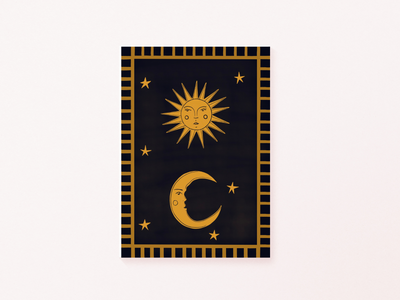 Sun and Moon art print — additional product photo of the design