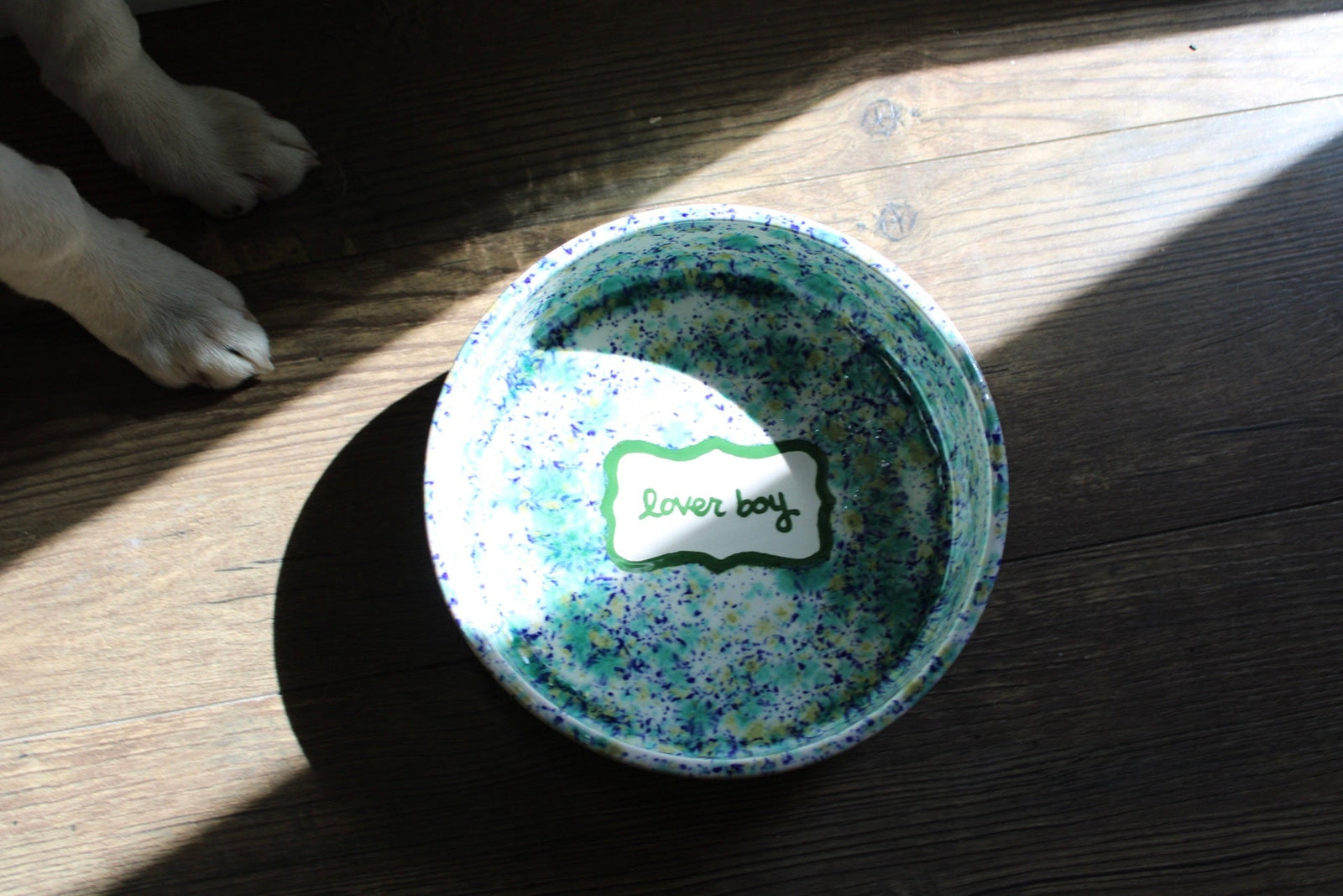Personalised Hand-painted Ceramic Dog Bowl