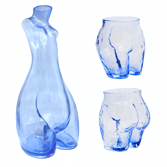 Tit for Tat Glass Carafe – Blue Bundle