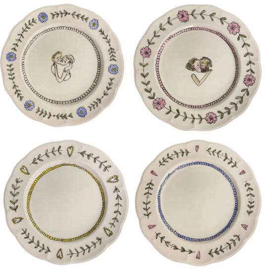 Snogger Dinner Plates, Set of 4