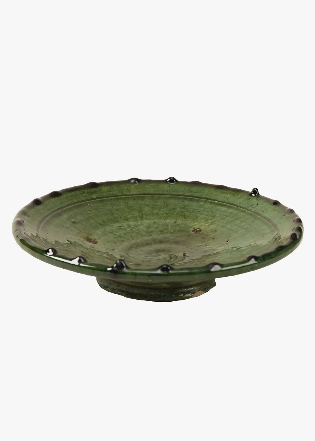 Vintage Tamegroute Green Side Plate / Dinner Plate