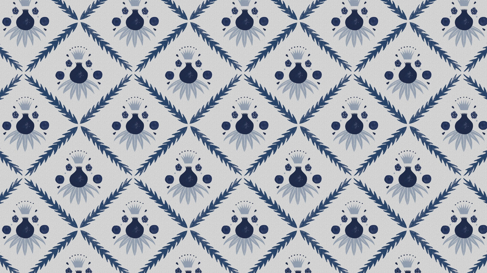 Pome Wallpaper, Oxford Blue, Roll