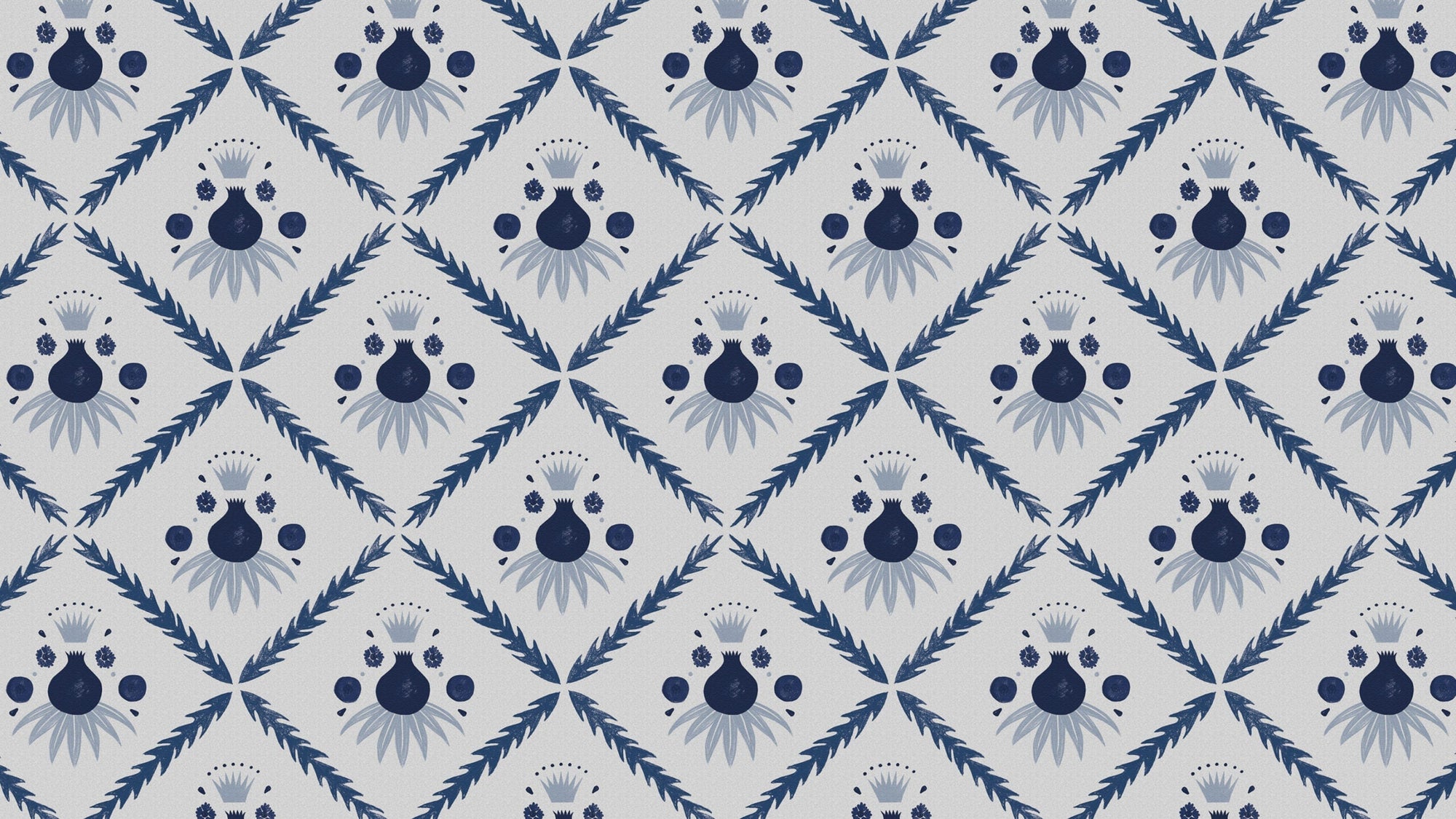 Pome Wallpaper, Oxford Blue, Roll