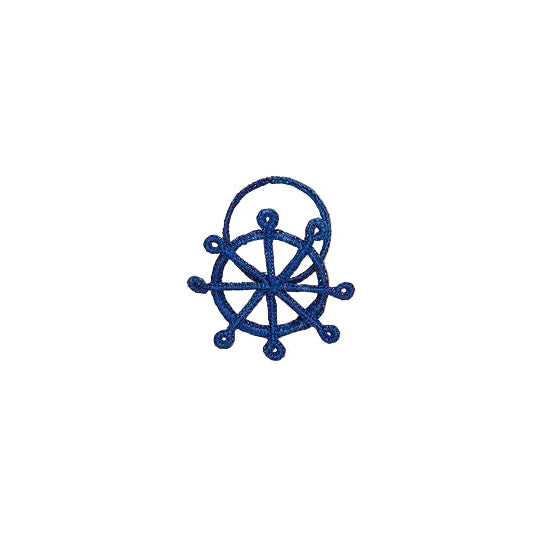 Coastal Ship Wheel Napkin Ring – 2.5” Handwoven Iraca Palm – Nautical Table Decor from Colombia