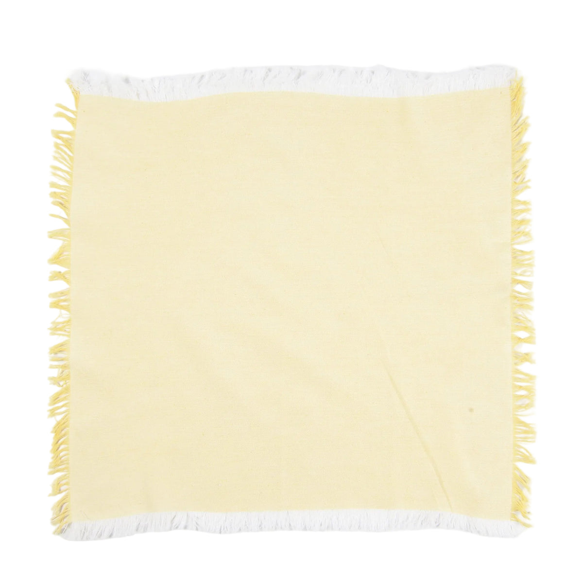 Fringe Borders Yellow Napkins Set of 4, 18 Inch - Casa Amarosa