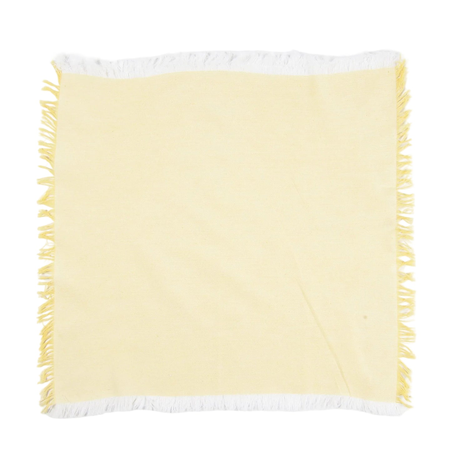 Fringe Borders Yellow Napkins Set of 4, 18 Inch - Casa Amarosa