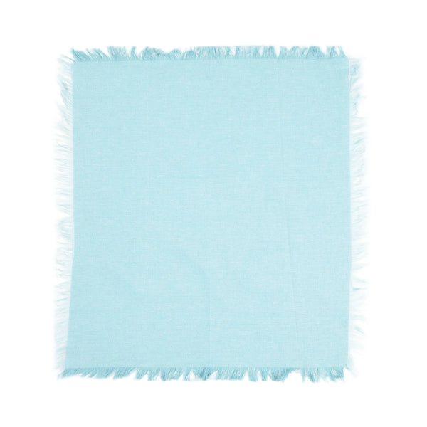 Fringe Borders Blue Napkins Set of 4, 18 Inch - Casa Amarosa