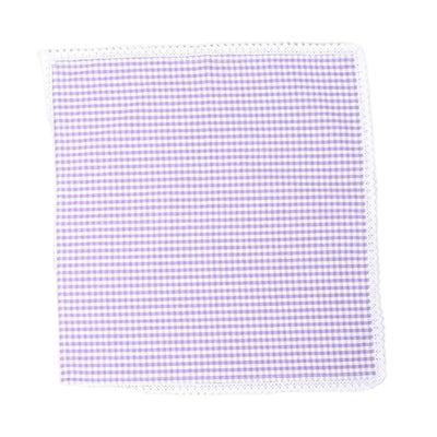 Checkered Purple Table Napkins Set of 4, 18 Inch - Casa Amarosa